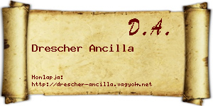Drescher Ancilla névjegykártya